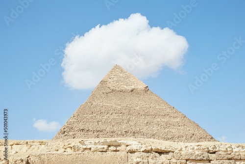 The Pyramid of Khafre at Giza, Egypt