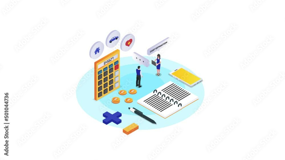 Insurance agent discussing about cost estimation Insurance agent discussing about cost estimation