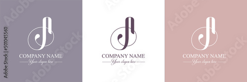 A letter monogram. Elegant luxury A logo. Calligraphic style. Vector design. Luxurious linear creative monogram.