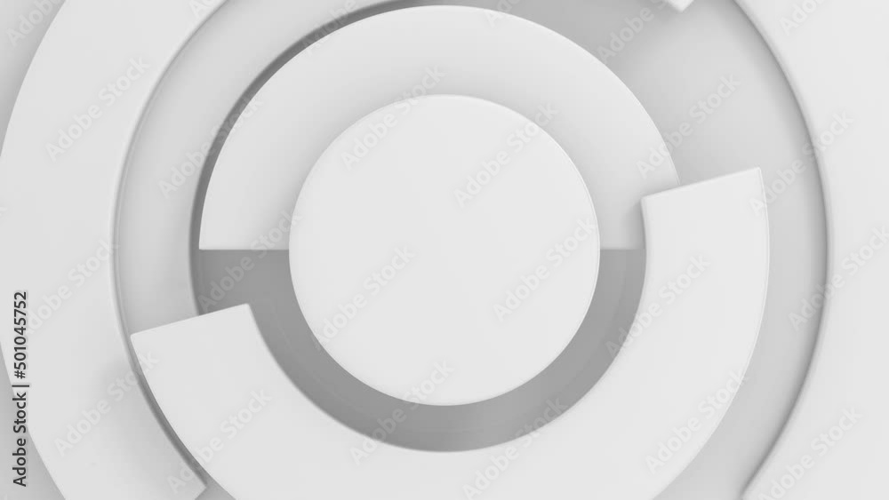 abstract background. circle parts rotation. 3D render
