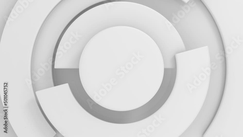 abstract background. circle parts rotation. 3D render