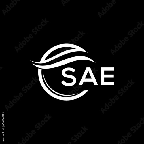 SAE letter logo design on black background. SAE  creative initials letter logo concept. SAE letter design.
