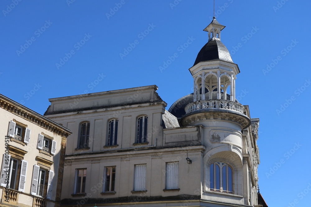 Maison typique de l'Allier, vue de l'extérieur, ville de Moulins, département de l'Allier, France