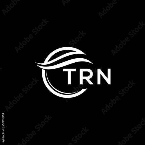 TRN letter logo design on black background. TRN  creative initials letter logo concept. TRN letter design.
