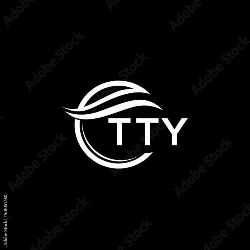TTY letter logo design on black background. TTY  creative initials letter logo concept. TTY letter design.
