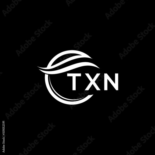 TXN letter logo design on black background. TXN  creative initials letter logo concept. TXN letter design.