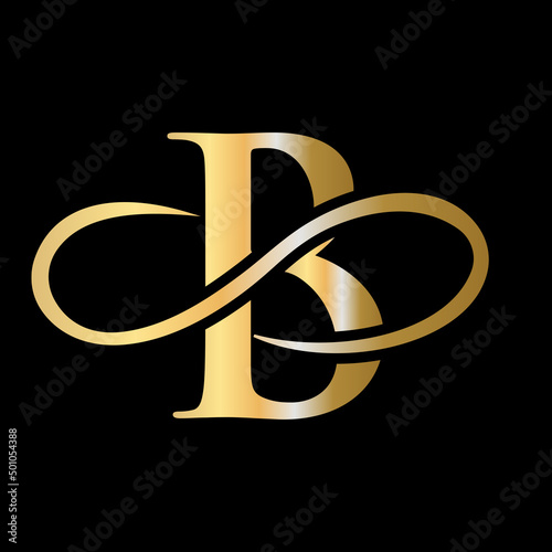 Modern unique creative letter B logo design, Minimalist B Luxury monogram initial based vector icon