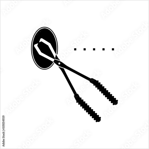 Campfire Tongs Icon, Object Grip, Lift Tool