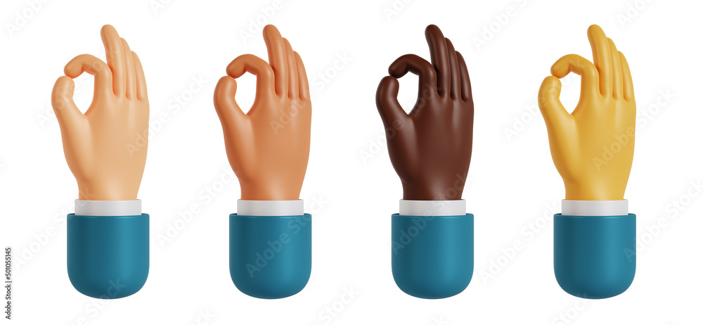 3d hands okay gesture collection 3d hands okay gesture collection