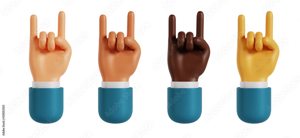3d hands metal gesture collection 3d hands metal gesture collection
