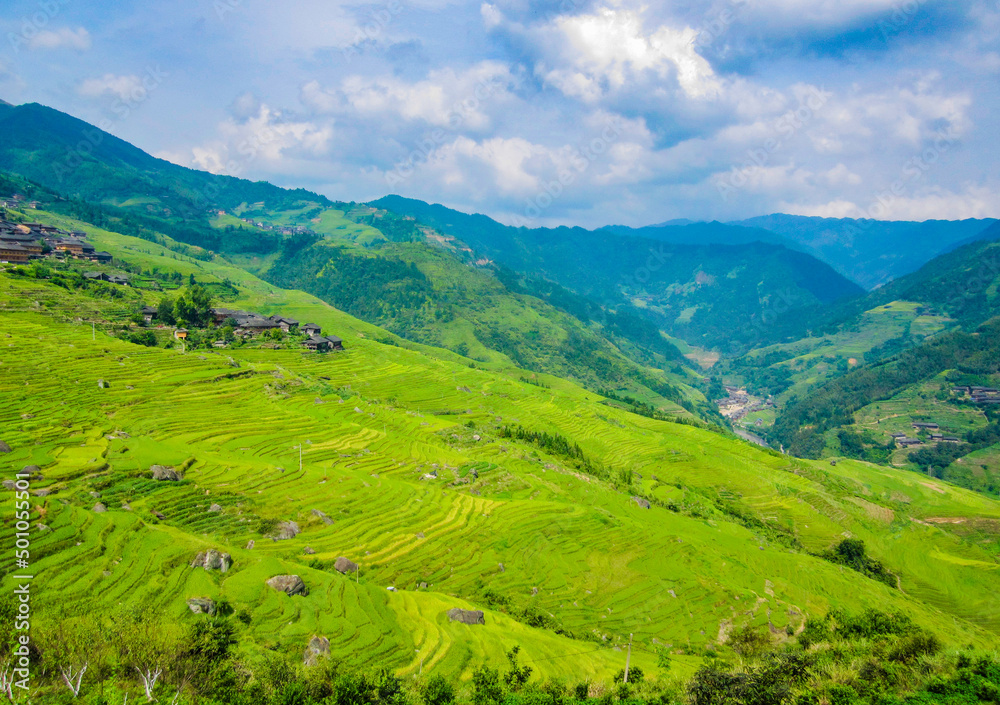 Terraced fields in Guangxi Zhuang Autonomous Region, China 