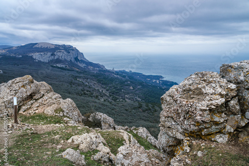 View of Laspi Bay from lyas-Kaya mountain . Crimea © Elena Odareeva