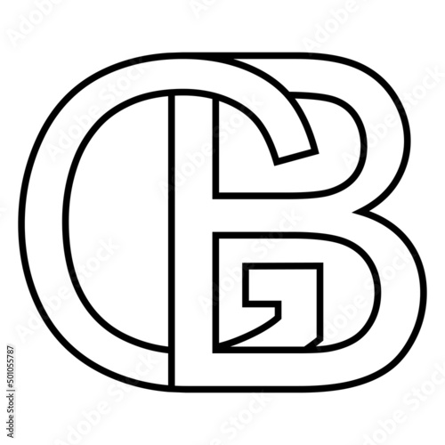 Logo sign gb bg icon, nft g...