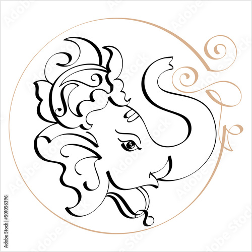 Ganesha Pen Ink Style M_2204007