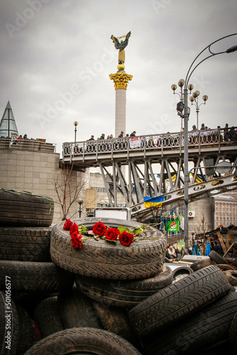 Ukraine Kyiv Khreshchatyk February 23, 2014 Maidan Revolution of Dignity photo