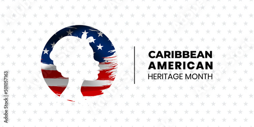 Caribbean American Heritage Month concept. Template for background, banner, card, poster with text inscription. Vector illustration