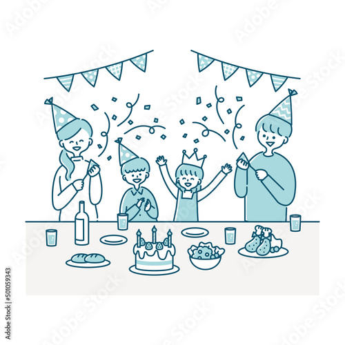 誕生日パーティーのイラスト
