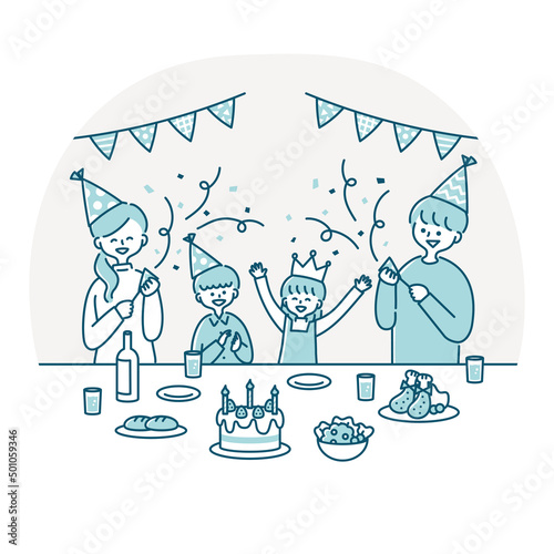 誕生日パーティーのイラスト