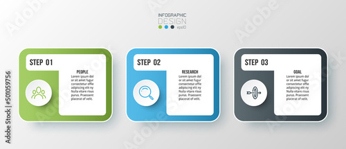 Business concept infographic template with option. 