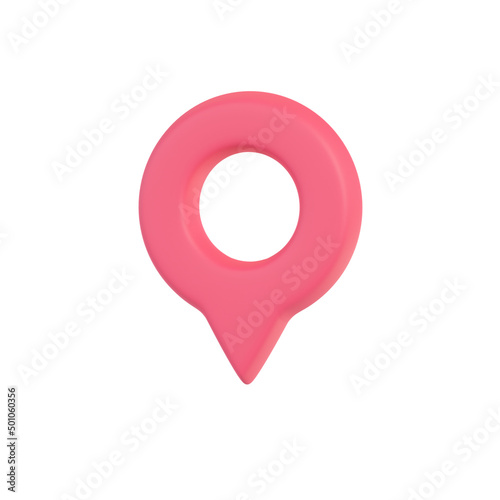 Location pin collection Red pointer icon for pin on the map to show the location.3d illustration.