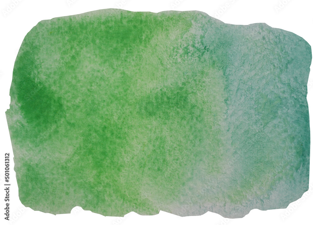 Obraz premium Abstract background and texture pattern blue and green color flow isolated on white background, Illustration watercolor hand draw and painted on paper