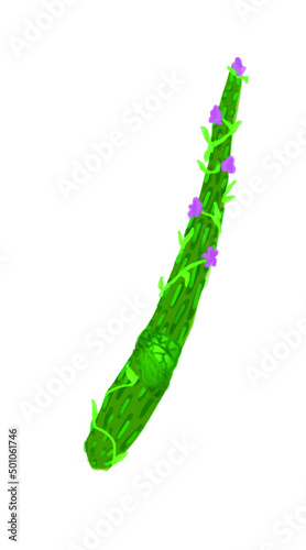 green caterpillar on white background