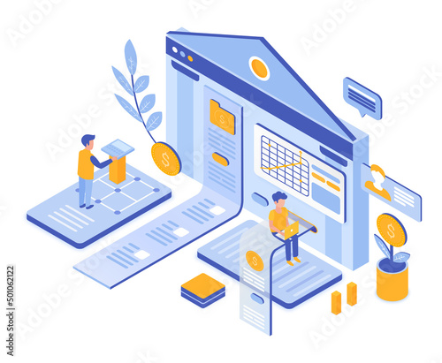 Web online personal banking account management. Electronic financial transactions via internet