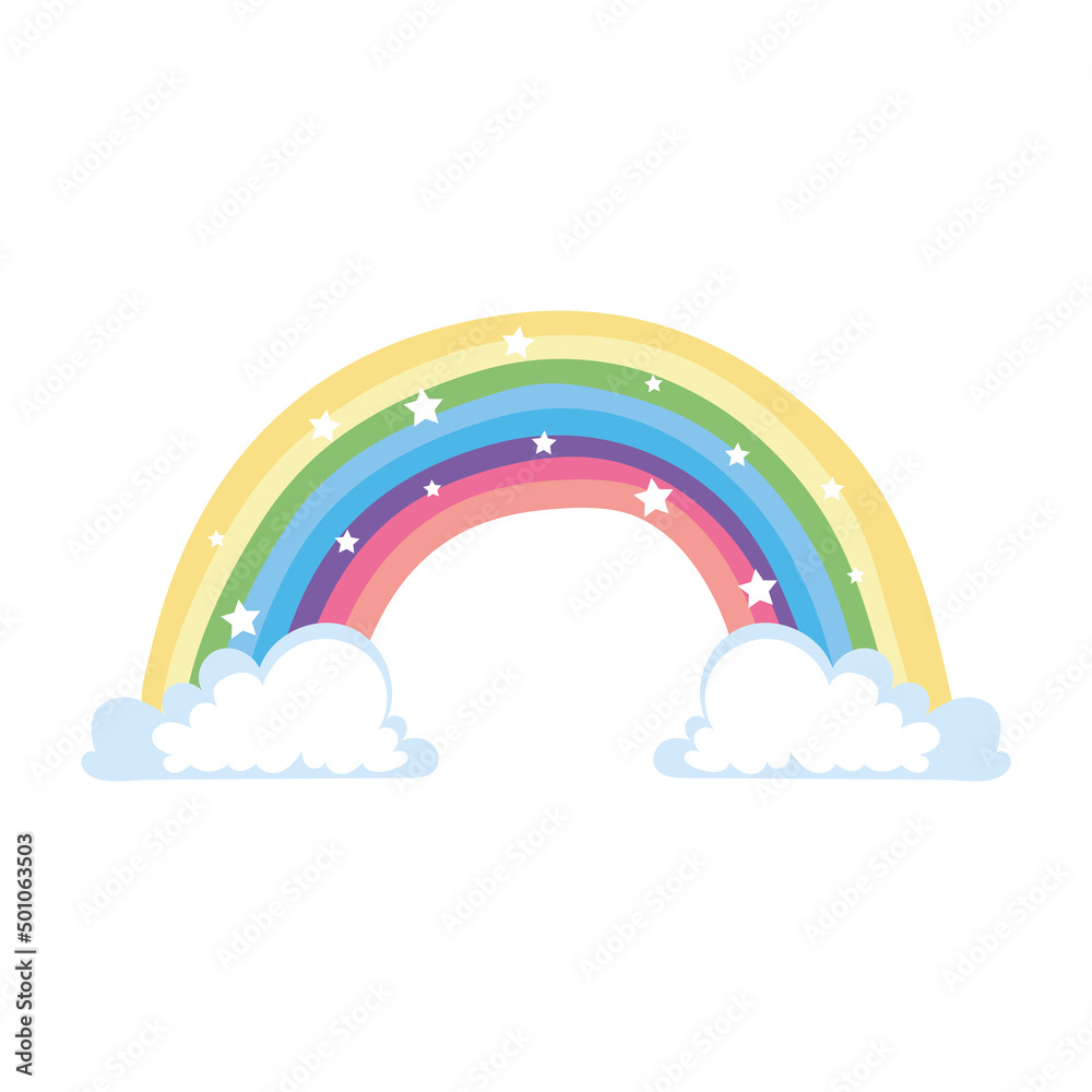 cute rainbow in clouds cute rainbow in clouds