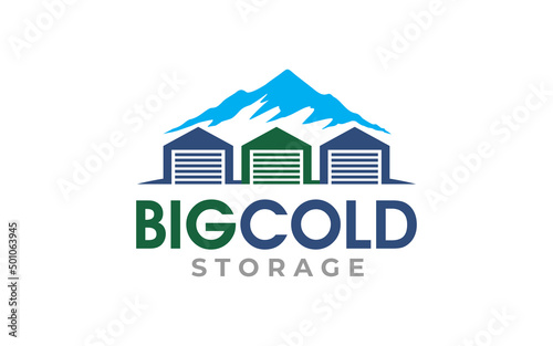 Illustration vector graphic of big storage company logo design template