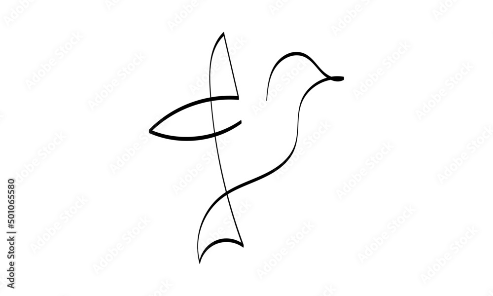 Biblical Symbol. Christian Line icon. use as book clipart, stationery