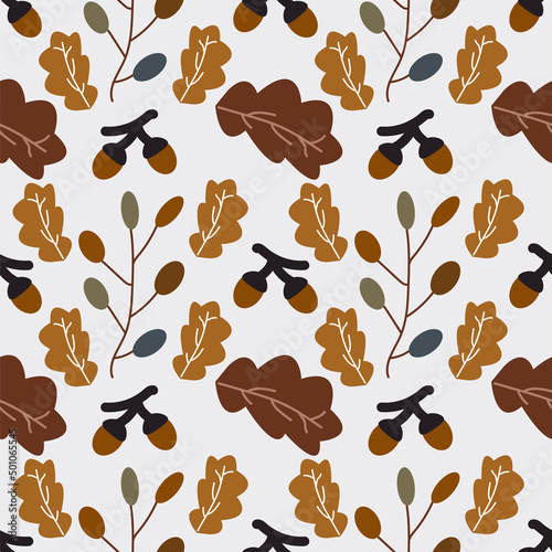 Leafs vector ilustration seamless patern.Great for textile,fabric,wrapping paper,and any print.
