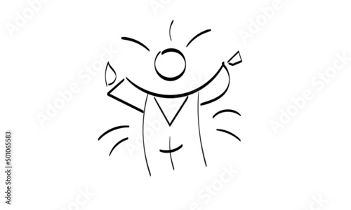 Biblical Symbol. Christian Line icon. use as book clipart, stationery, Office stationery. Printable coloring page for kids.