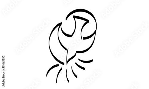 Biblical Symbol. Christian Line icon. use as book clipart, stationery, Office stationery. Printable coloring page for kids.