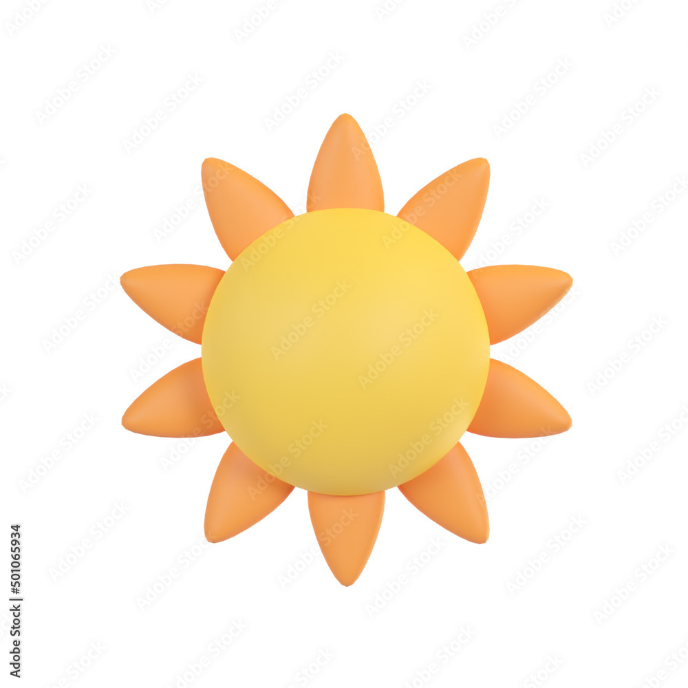morning circle sun radiating orange light around. 3D illustration. morning circle sun radiating orange light around. 3D illustration.
