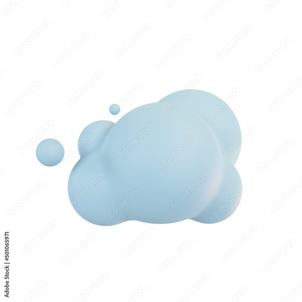 Obraz premium fluffy clouds in the sky. 3D illustration.