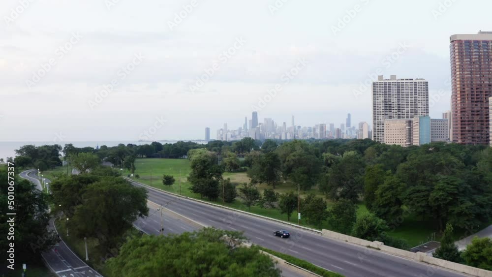 Establishing Shot Reveals Chicago Skyline in the Distance Establishing Shot Reveals Chicago Skyline in the Distance