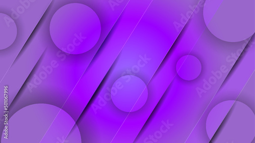 Lilac abstract vector banner. Business background purple with circles slashes and gradient