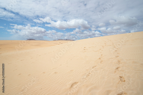 Fototapeta Naklejka Na Ścianę i Meble -  Dune of Corralejo in Fuerteventura, Spain.