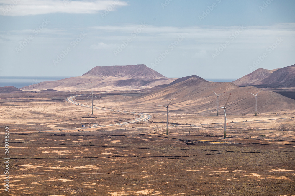 View from Volcano Calderón Hondo, Fuerteventura, Spain.