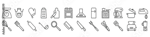 Kitchen icon vector set. cooking illustration sign collection. Cook symbol or logo.