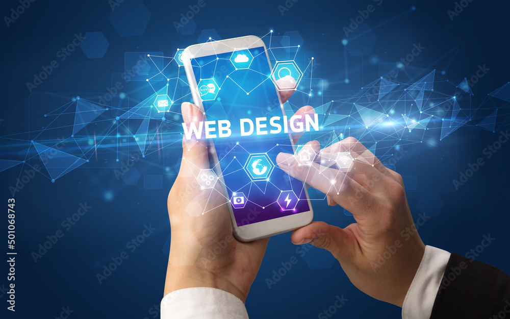 Hand using smartphone with technology concept Hand using smartphone with technology concept