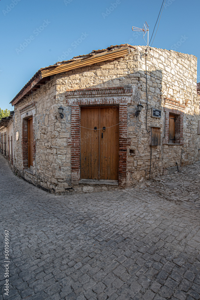 Village of Lofou, a traditional, picturesque, intimate and tiny village, renowned for its old architecture pretty, refurbished houses & winding, cobbled streets, , Limasol distrct, Cyprus