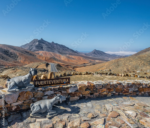 View from Astronomical viewpoint Sicasumbre in Fuerteventura, Canarias, Spain. photo