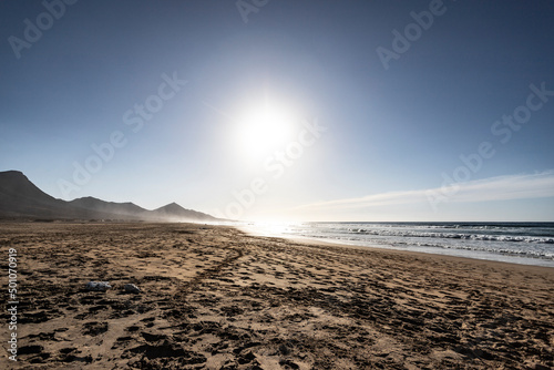 Afternoon at Cofete Beach in Fuerteventura  Spain.