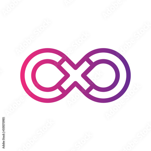 letter X infinity logo design