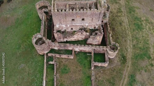 castillo de guadalerzas a vista de dron photo