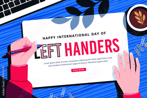 happy international left handers day background