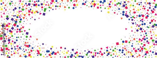 Rainbow Dot Background White Vector. Round Shrovetide Template. Colorful Geometric. Bright Circle Congratulation. Geometric Birthday Card.
