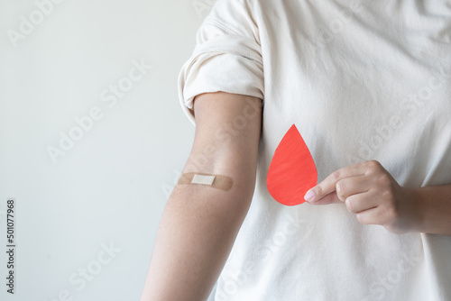 Blood donation concept. Give blood save up to three lives.