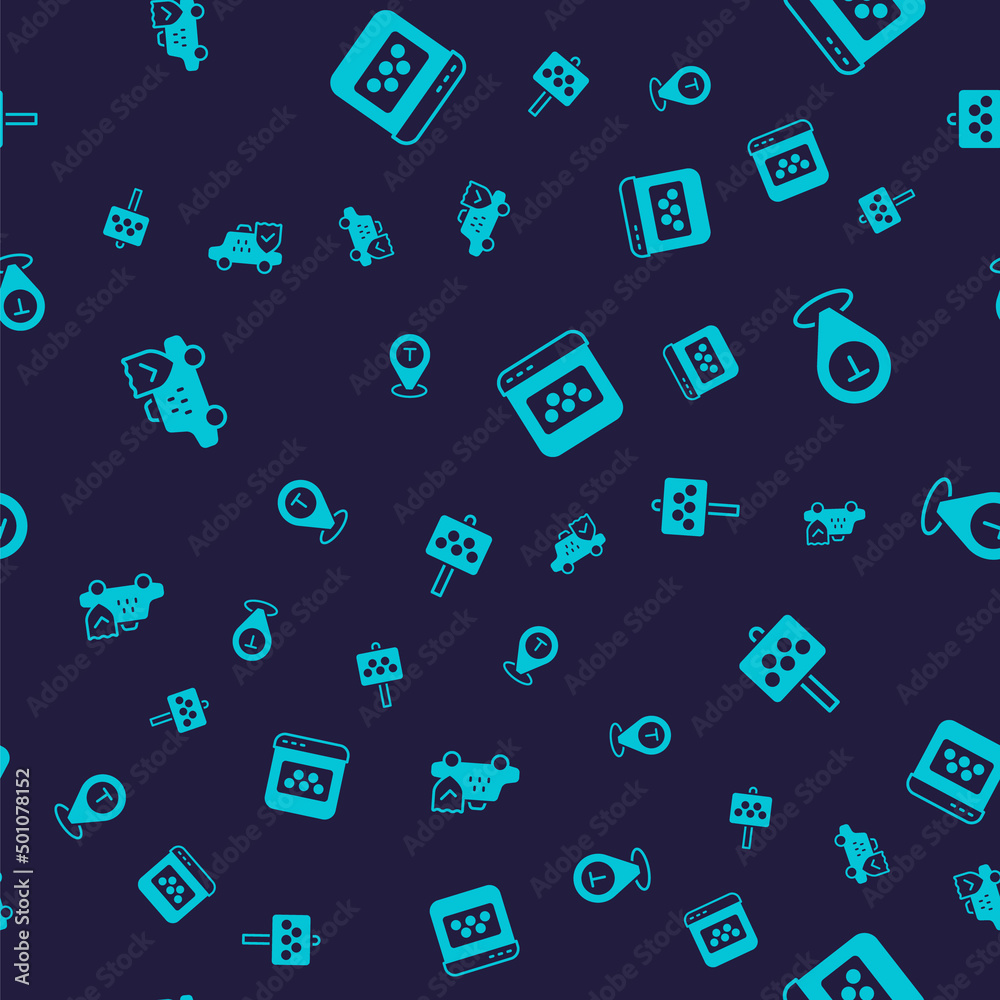 Set Taxi car insurance, Location taxi, mobile app and Road sign for stand on seamless pattern. Vector Set Taxi car insurance, Location taxi, mobile app and Road sign for stand on seamless pattern. Vector